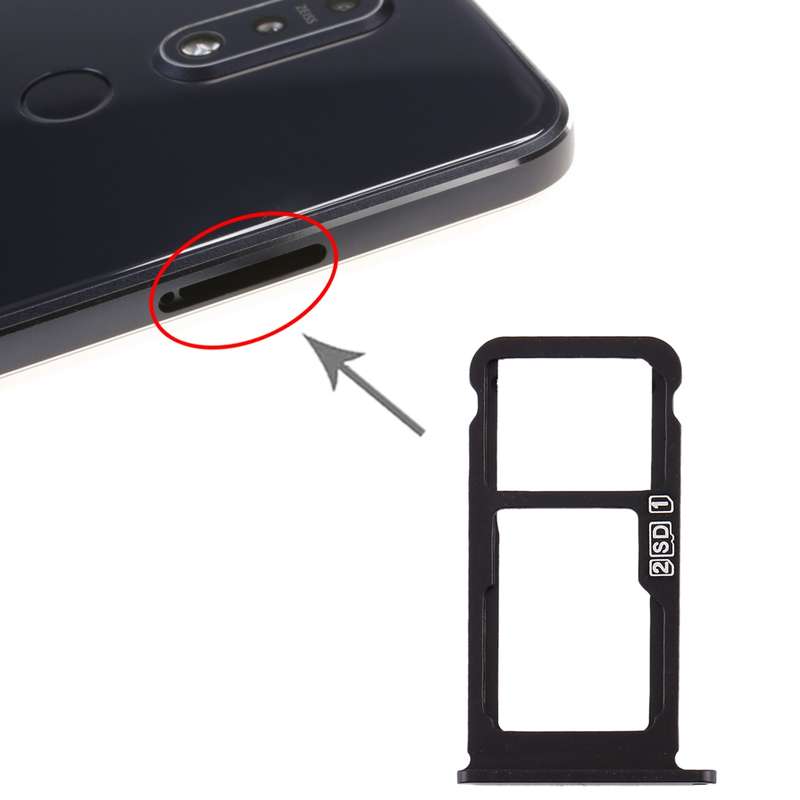 SIM Card Tray + SIM Card Tray / Micro SD Card Tray for Nokia 7.1 / TA-1100 TA-1096 TA-1095 TA-1085 T