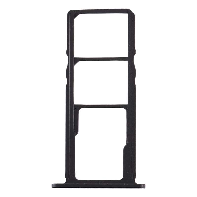 SIM Card Tray + SIM Card Tray + Micro SD Card Tray for Nokia 3.2 TA-1156 TA-1159 TA-1164 (Black)