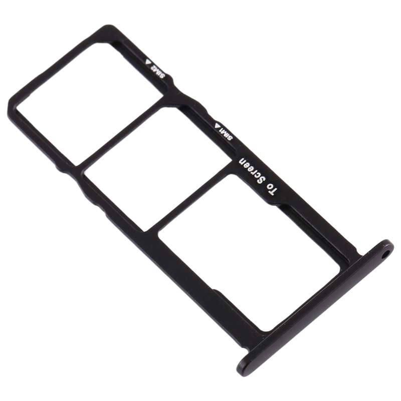 SIM Card Tray + SIM Card Tray + Micro SD Card Tray for Nokia 3.2 TA-1156 TA-1159 TA-1164 (Black)