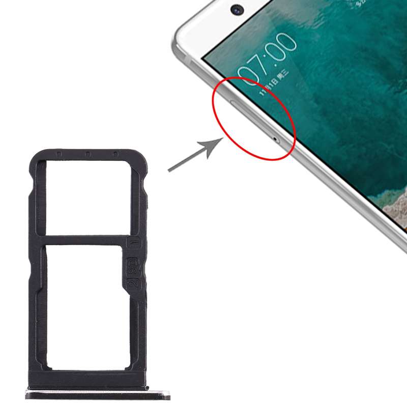 SIM Card Tray + SIM Card Tray / Micro SD Card Tray for Nokia 7 TA-1041 (White)
