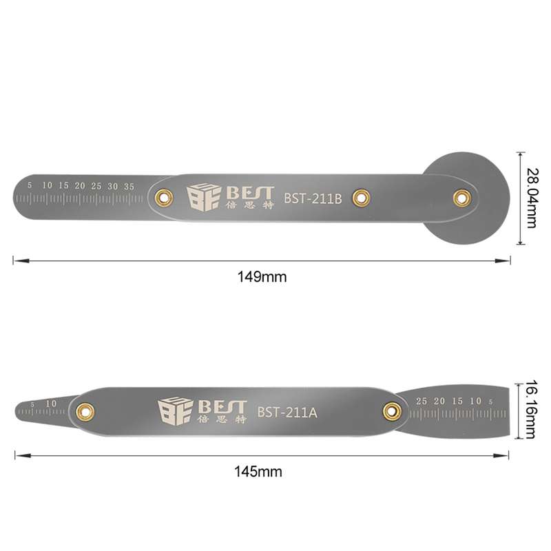 BEST BST-211A/B Universal Mobile Phone Repair Opener Tool Metal Disassemble Crowbar Metal Steel Pry