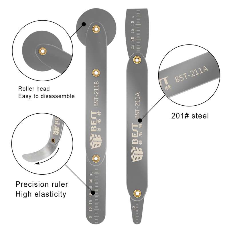 BEST BST-211A/B Universal Mobile Phone Repair Opener Tool Metal Disassemble Crowbar Metal Steel Pry