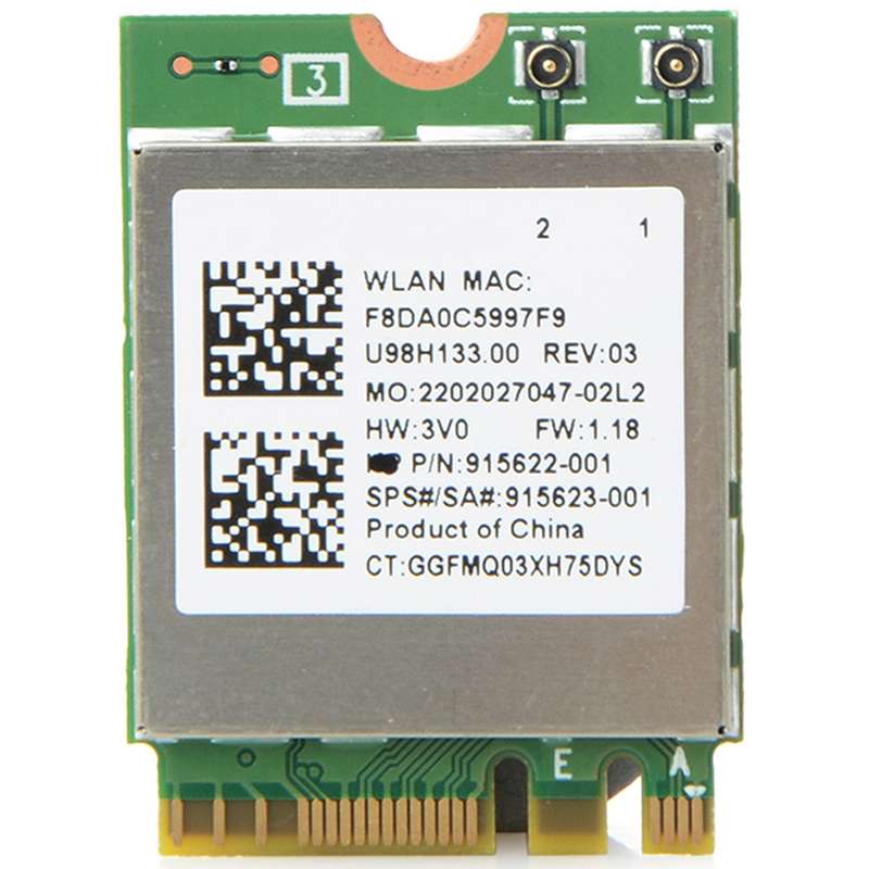 RTL8822BE Dual Band AC 433M Network Adapter Card Bluetooth 4.0 Wireless Network Adapter Card for Del