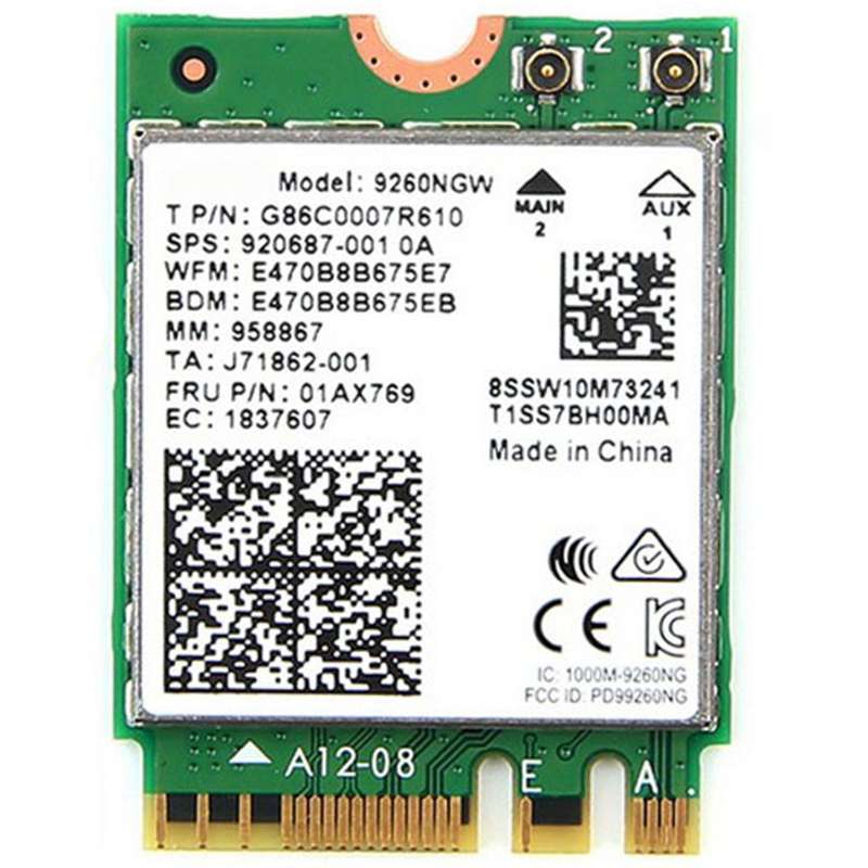 9260NGW Brand New for Intel Dual Band Wireless-AC 9260AC Bluetooth 5.0 5G 1730Mbps Wifi Network Car