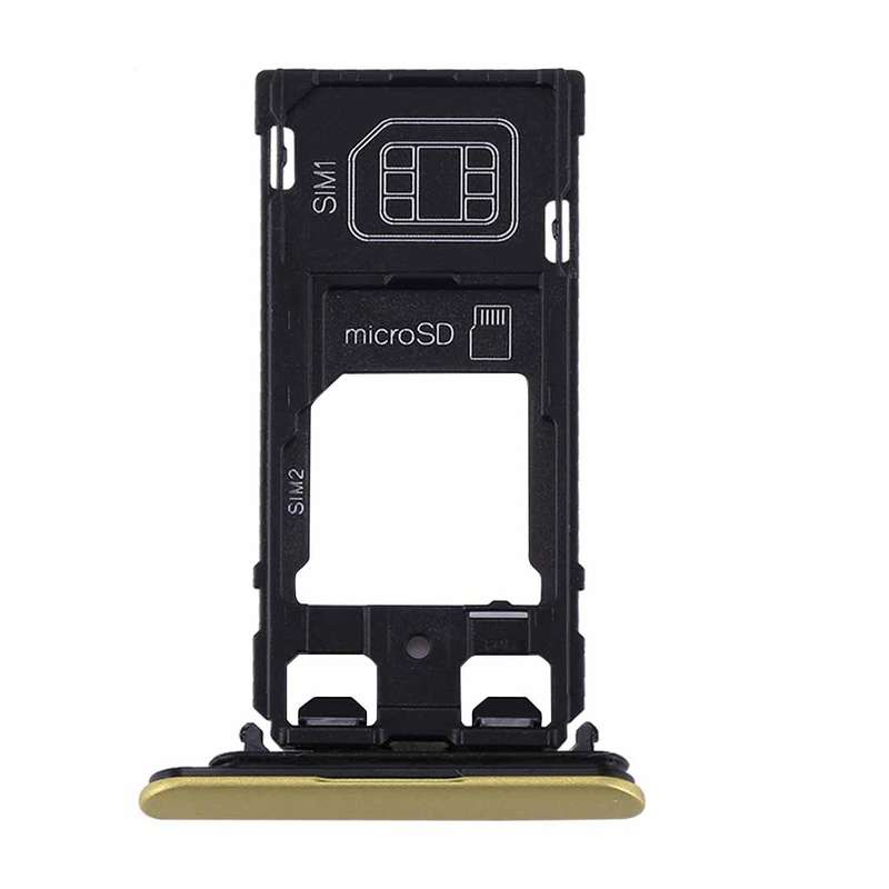 for Sony Xperia XZs (Dual SIM Version) SIM & Micro SD / SIM Card Tray(Gold)