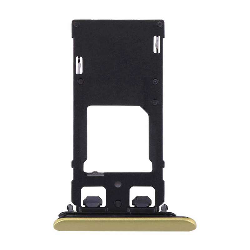 for Sony Xperia XZs (Dual SIM Version) SIM & Micro SD / SIM Card Tray(Gold)