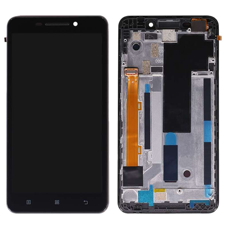 OEM LCD Screen for Lenovo A5000 Digitizer Full Assembly with Frame (Black)