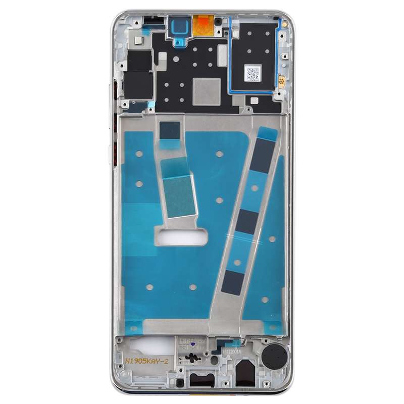 Middle Frame Bezel Plate with Side Keys for Huawei Nova 4e(Blue)