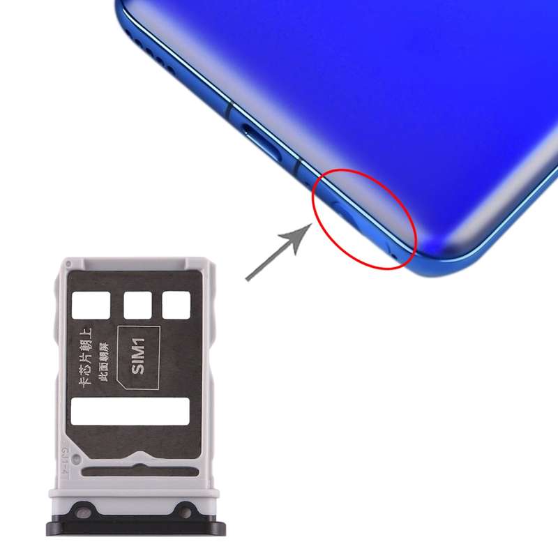SIM Card Tray + SIM Card Tray for Huawei Honor V30 Pro / Honor V30 (Black)