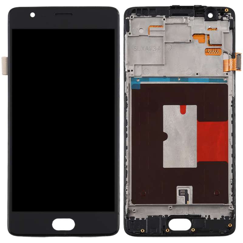 For OnePlus 3 / 3T A3000 A3010 TFT Material LCD Screen and Digitizer Full Assembly with Frame (Black
