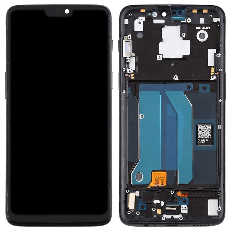 For OnePlus 6 A6000 TFT Material LCD Screen and Digitizer Full Assembly with Frame (Black)