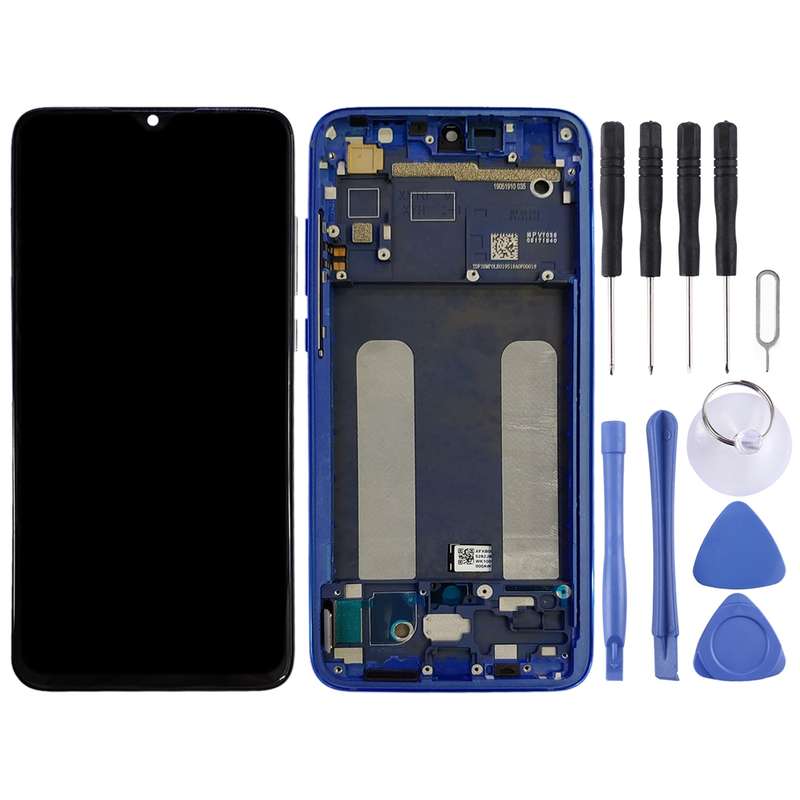 Original LCD Screen for Xiaomi Mi CC9 Digitizer Full Assembly with Frame(Blue)