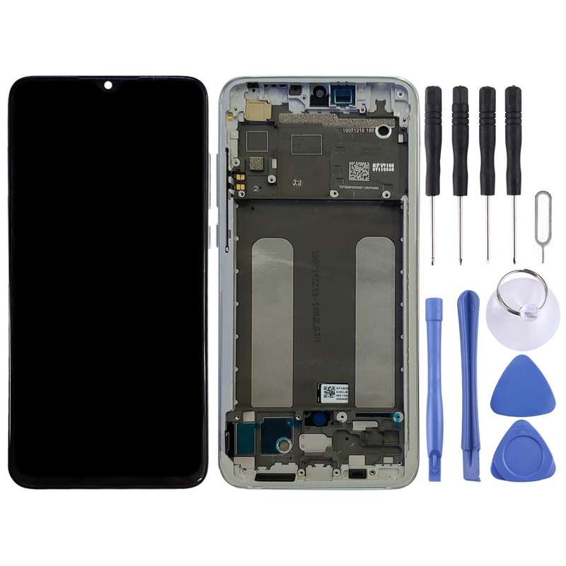 Original LCD Screen for Xiaomi Mi CC9 Digitizer Full Assembly with Frame(Blue)