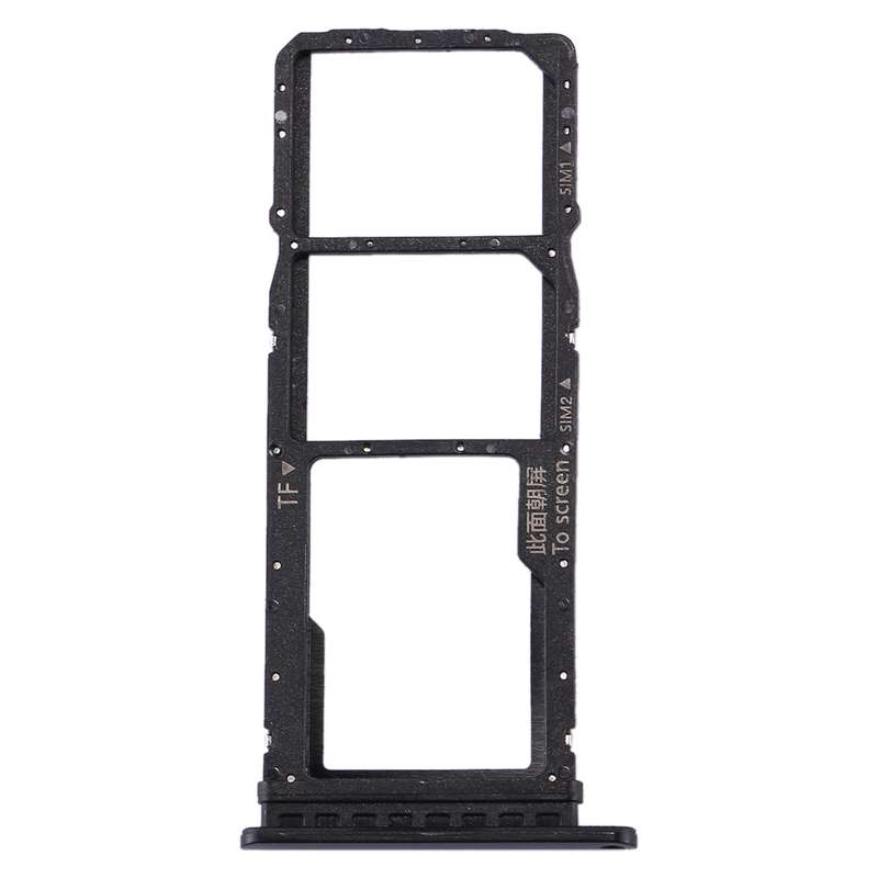 SIM Card Tray + SIM Card Tray + Micro SD Card Tray for Huawei P40 Lite E / Enjoy 10(Black)