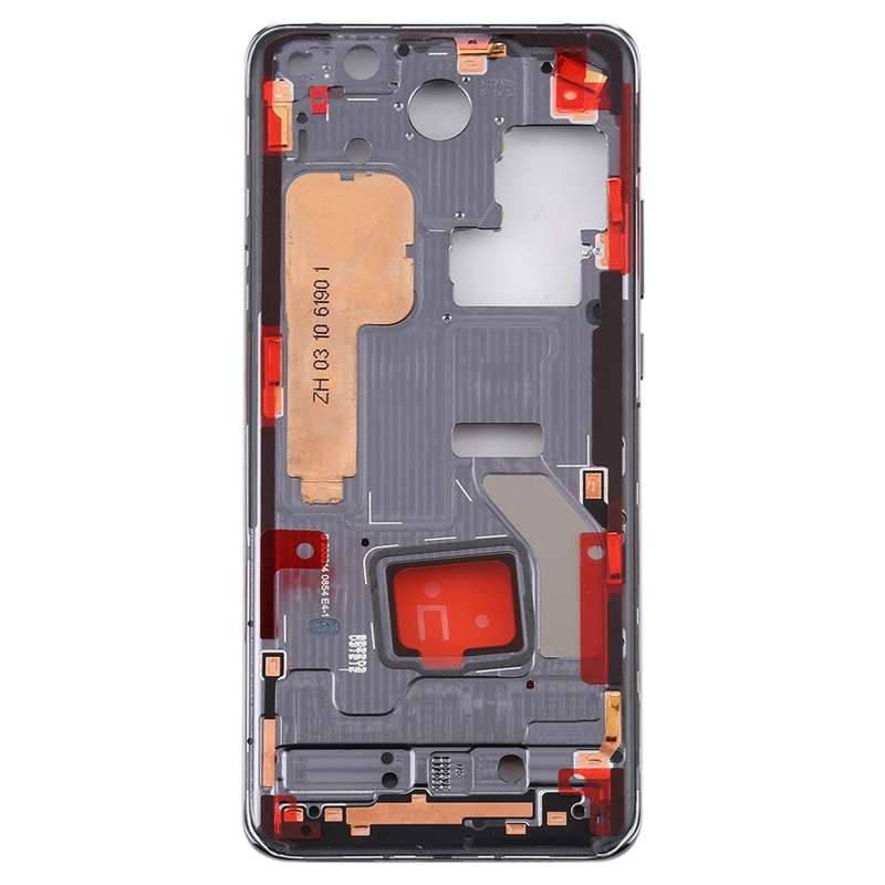 Original Middle Frame Bezel Plate with Side Keys for Huawei P40 Pro(Black)