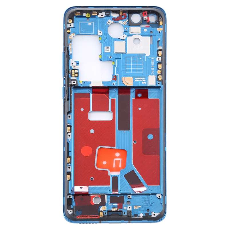Original Middle Frame Bezel Plate with Side Keys for Huawei P40 Pro(Black)