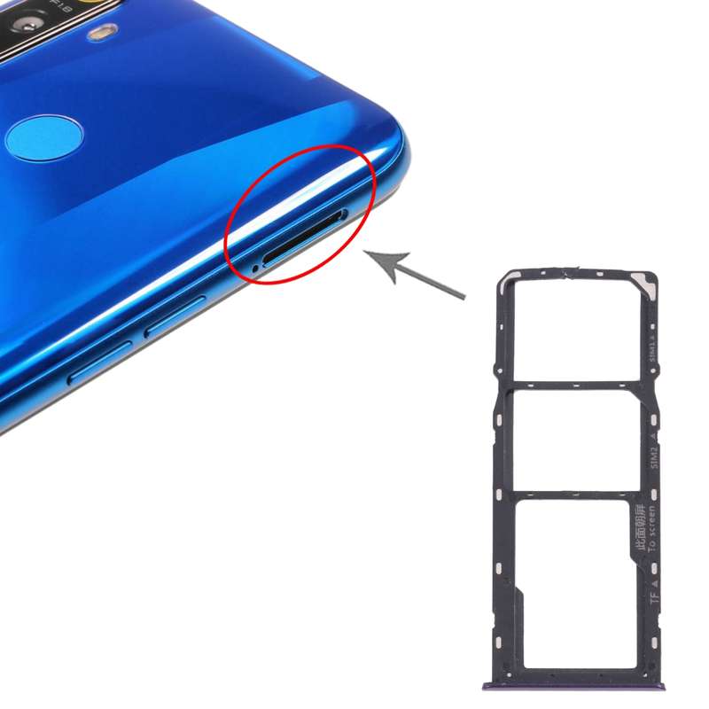 SIM Card Tray + NM Card Tray for Huawei P40 (Silver)