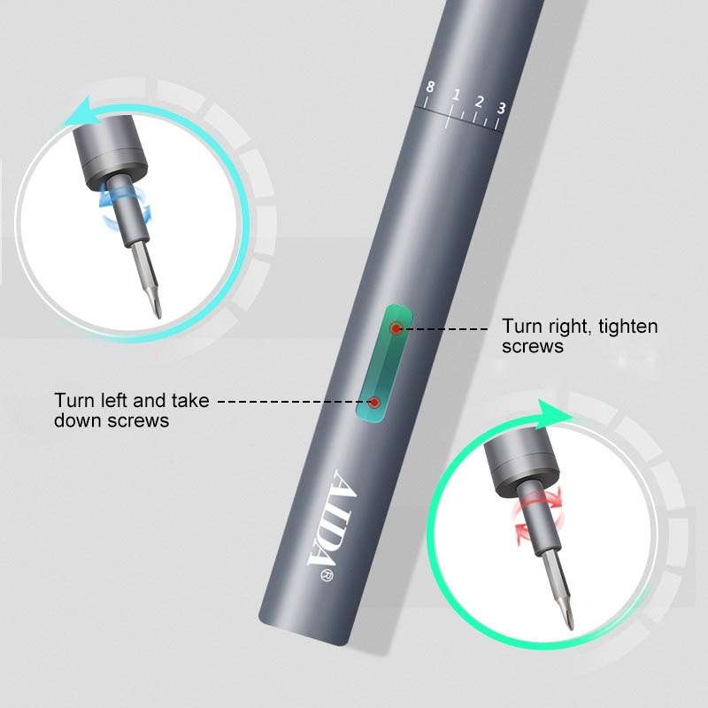 A-012 Rechargeable Lithium Battery Rechargeable Electric Drill Cordless Screwdriver Set with 8 Gear