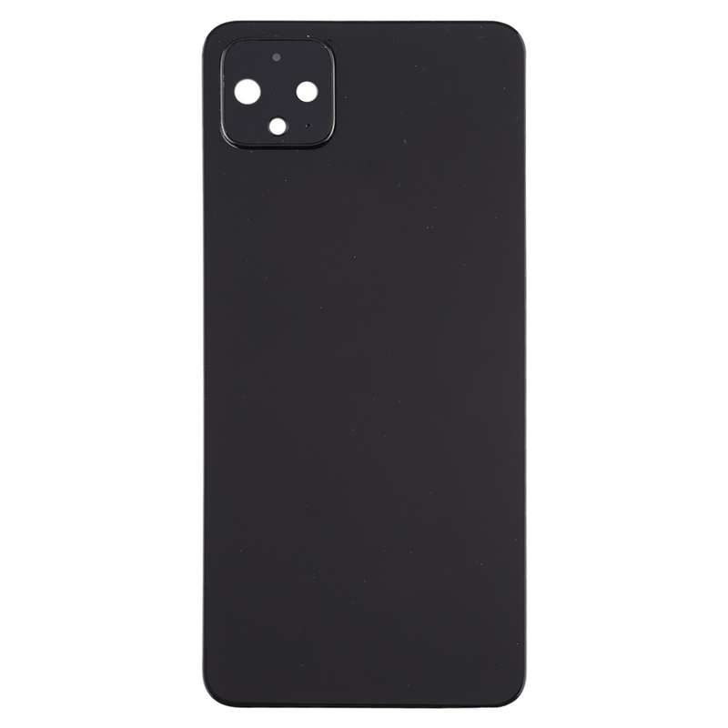 Battery Back Cover with Camera Lens Cover for Google Pixel 4(Black)