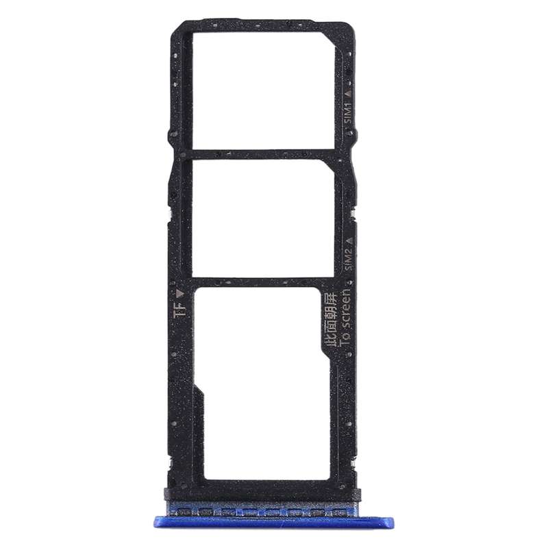 SIM Card Tray + SIM Card Tray + Micro SD Card Tray for Huawei Enjoy 10 / Honor Play 3 (Dark Blue)