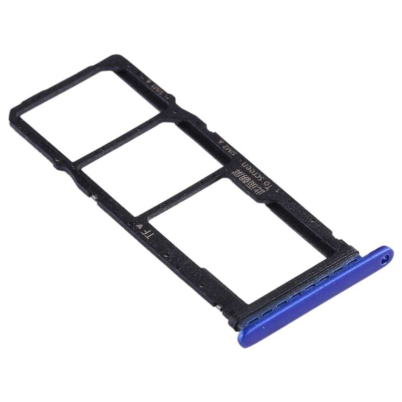 SIM Card Tray + SIM Card Tray + Micro SD Card Tray for Huawei Enjoy 10 / Honor Play 3 (Dark Blue)