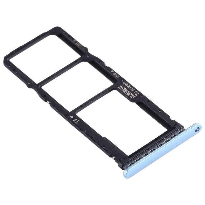 SIM Card Tray + SIM Card Tray + Micro SD Card Tray for Huawei Enjoy 10 / Honor Play 3 (Dark Blue)