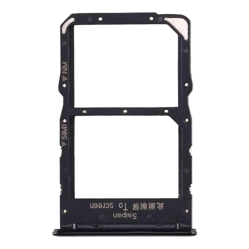 SIM Card Tray + NM Card Tray for Huawei Nova 5z / Nova 5i Pro (Black)