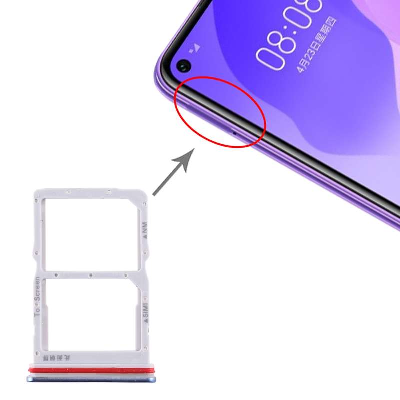 SIM Card Tray + NM Card Tray for Huawei Honor 30S / Nova 7 SE (Black)