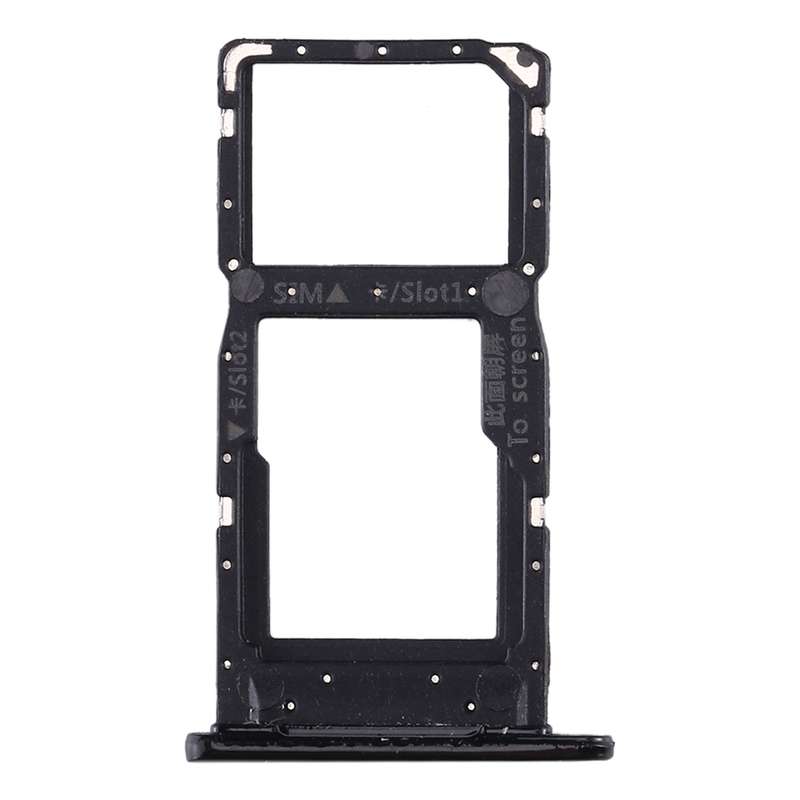 SIM Card Tray + SIM Card Tray / Micro SD Card Tray for Huawei Enjoy 9s (Black)