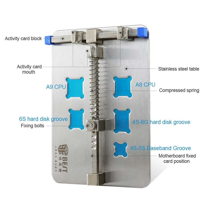 BEST- 001D Stainless Steel Circuit Board Soldering Desoldering PCB Repair Holder Fixtures Mobile Pho