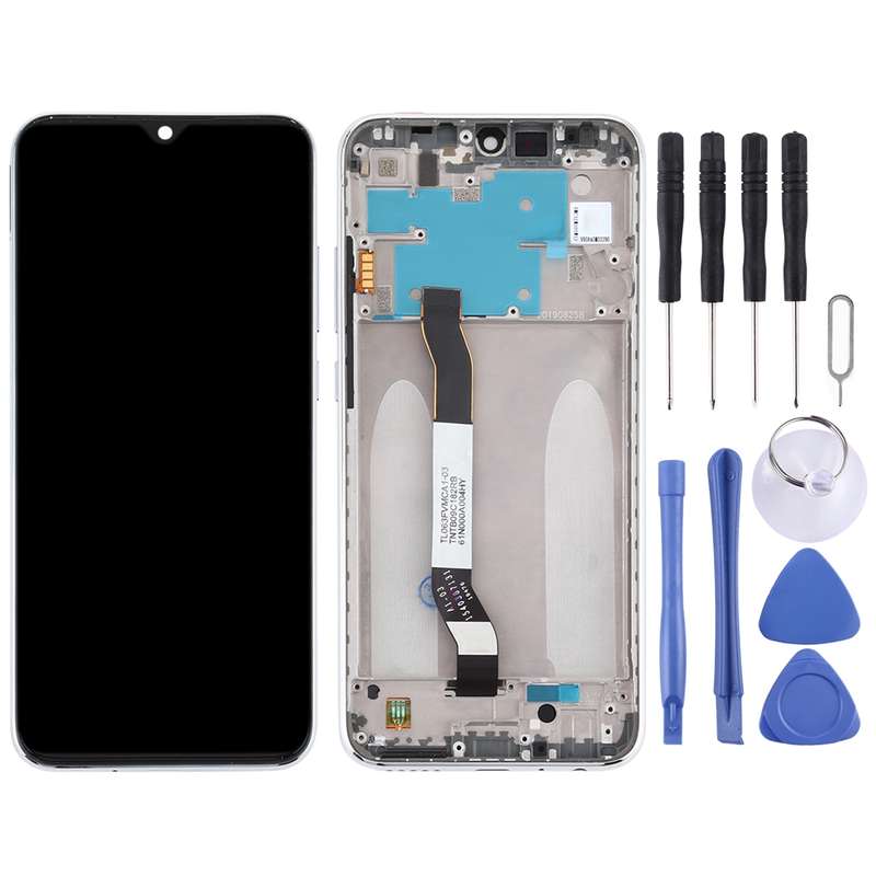 LCD Screen and Digitizer Full Assembly with Frame for Xiaomi Redmi Note 8(Silver)