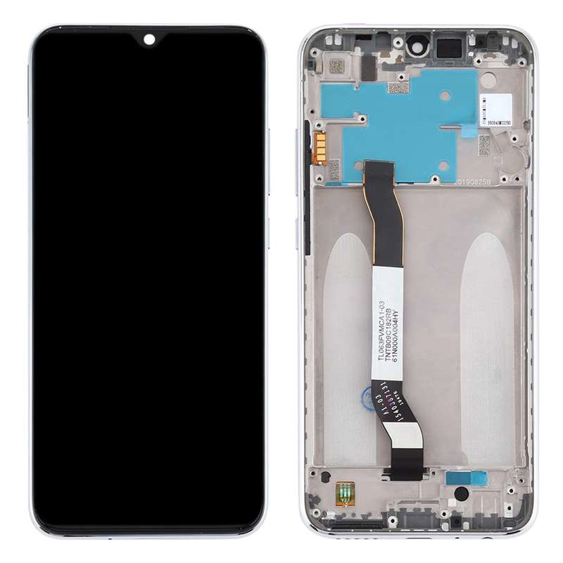 LCD Screen and Digitizer Full Assembly with Frame for Xiaomi Redmi Note 8(Silver)