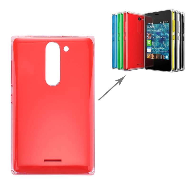 Dual SIM Battery Back Cover for Nokia Asha 502 (Red)