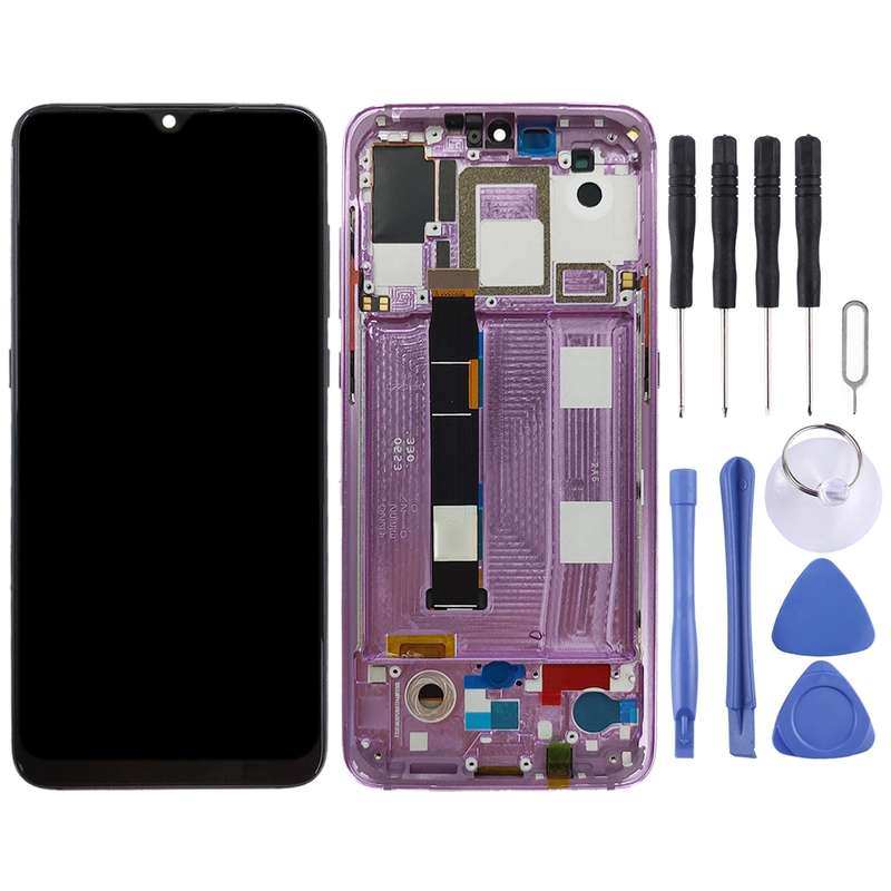 Original AMOLED LCD Screen for Xiaomi Mi 9 Digitizer Full Assembly with Frame(Blue)