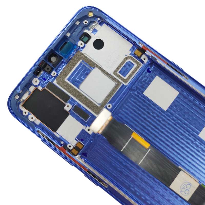 Original AMOLED LCD Screen for Xiaomi Mi 9 Digitizer Full Assembly with Frame(Blue)