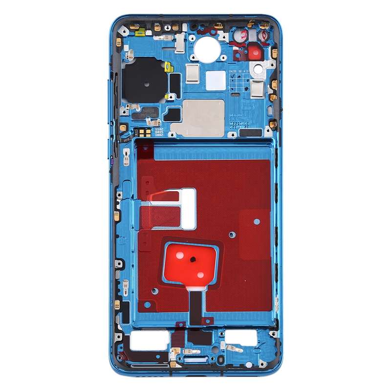 Original Middle Frame Bezel Plate with Side Keys for Huawei P40(Blue)