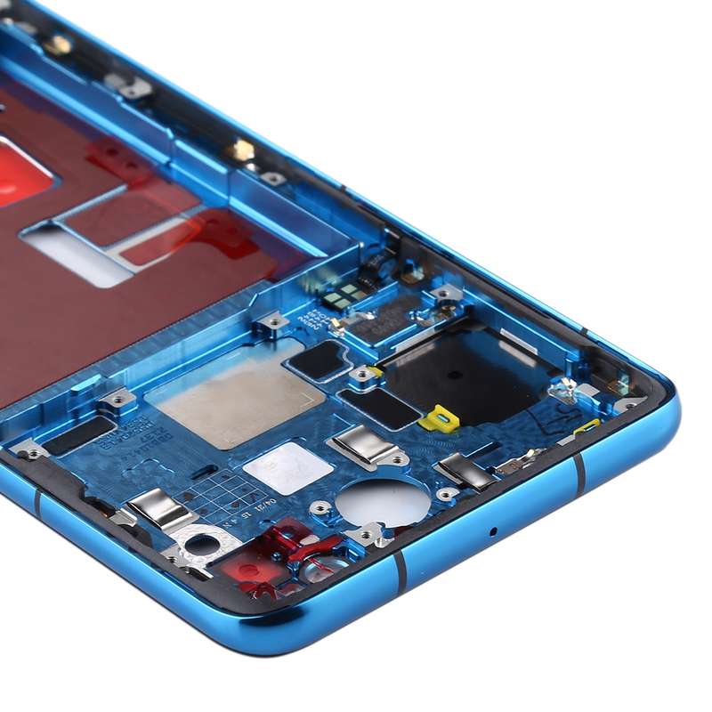 Original Middle Frame Bezel Plate with Side Keys for Huawei P40(Blue)