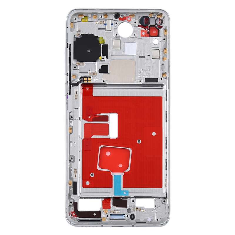 Original Middle Frame Bezel Plate with Side Keys for Huawei P40(Blue)