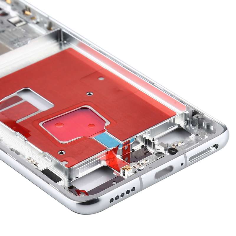 Original Middle Frame Bezel Plate with Side Keys for Huawei P40(Blue)