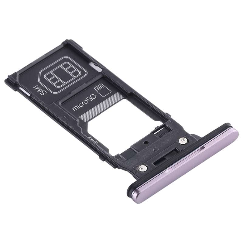 SIM Card Tray + SIM Card Tray + Micro SD Card Tray for Sony Xperia XZ2(Black)