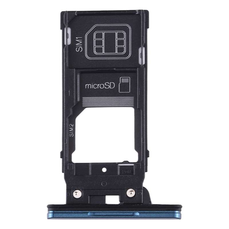 SIM Card Tray + SIM Card Tray + Micro SD Card Tray for Sony Xperia XZ2(Black)