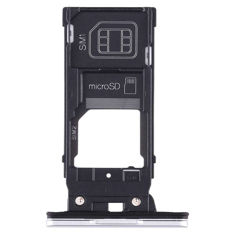 SIM Card Tray + SIM Card Tray + Micro SD Card Tray for Sony Xperia XZ2(Black)