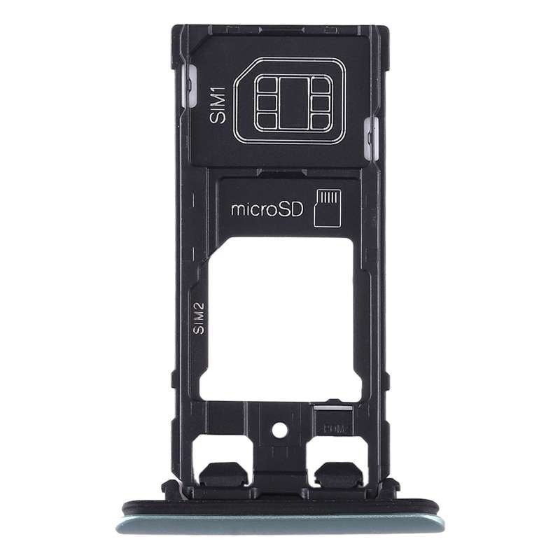SIM Card Tray + SIM Card Tray + Micro SD Card Tray for Sony Xperia XZ2 Compact(Green)