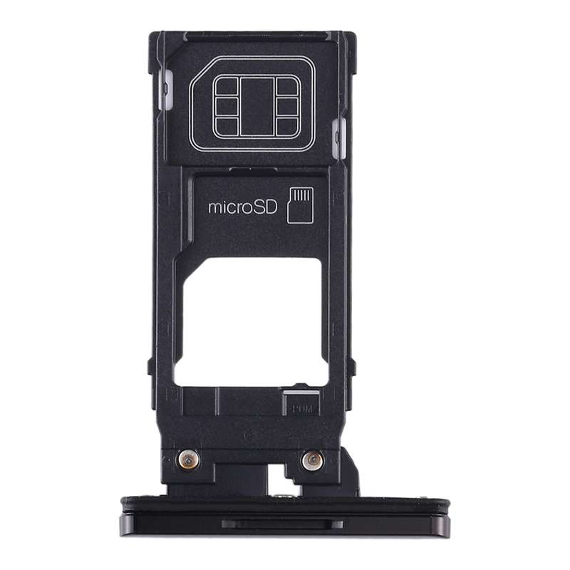 SIM Card Tray + Micro SD Card Tray for Sony Xperia XZ3(Black)