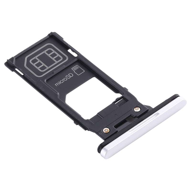 SIM Card Tray + Micro SD Card Tray for Sony Xperia XZ3(Black)