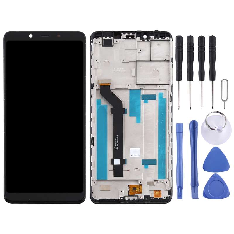 TFT LCD Screen for Nokia 3.1 Plus TA-1118 Digitizer Full Assembly with Frame (Black)