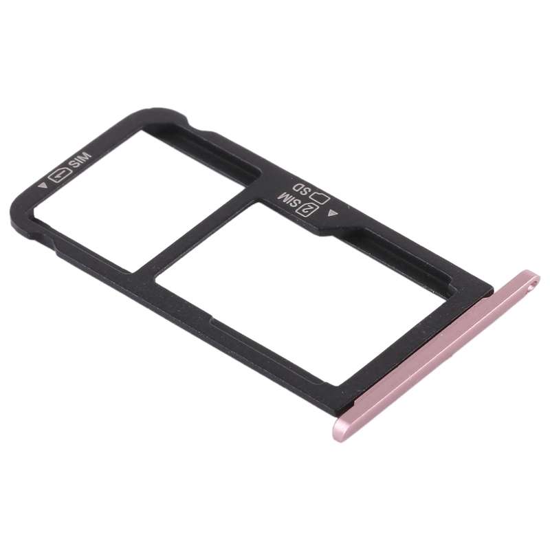SIM Card Tray + SIM Card Tray / Micro SD Card Tray for Huawei Enjoy 6s (Pink)