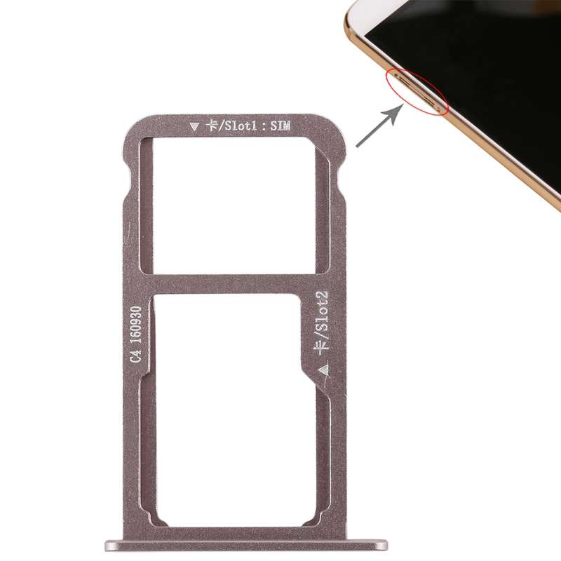 SIM Card Tray + SIM Card Tray / Micro SD Card for Huawei G9 Plus (Silver)