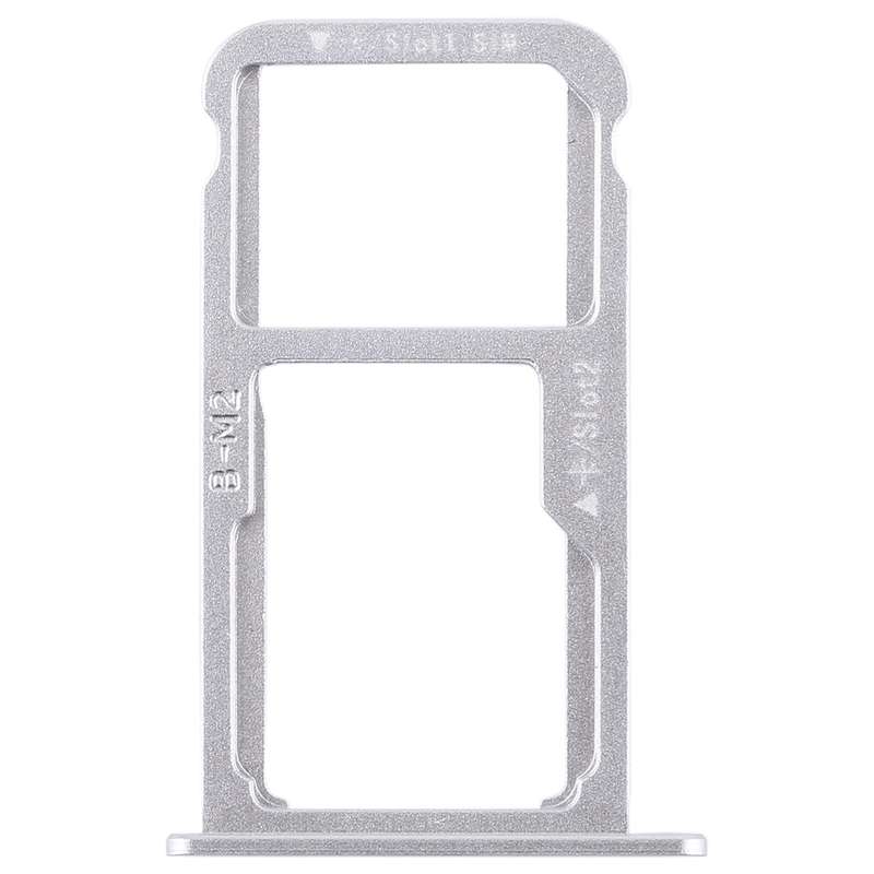 SIM Card Tray + SIM Card Tray / Micro SD Card for Huawei G9 Plus (Silver)