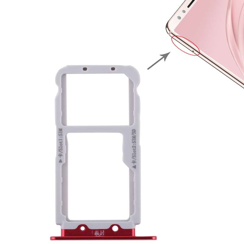 2 SIM Card Tray / Micro SD Card Tray for Huawei Nova 2s(Black)